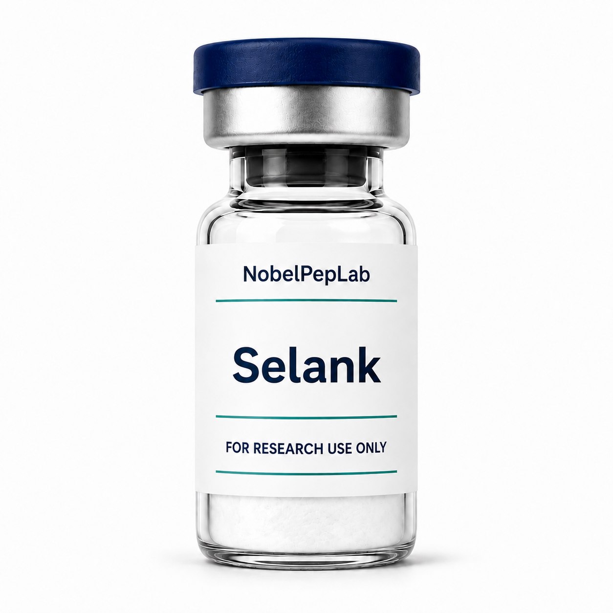 Vial of Selank research peptide, supplied in boxes of 10
